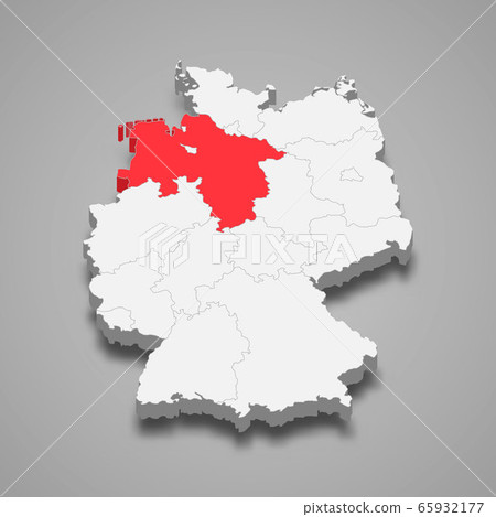state location within Germany 3d map Template for state location within Germany 3d map Template for 65932177