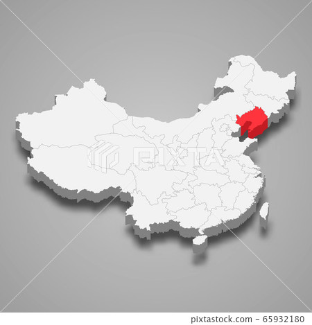 province location within China 3d map Template for province location within China 3d map Template for 65932180