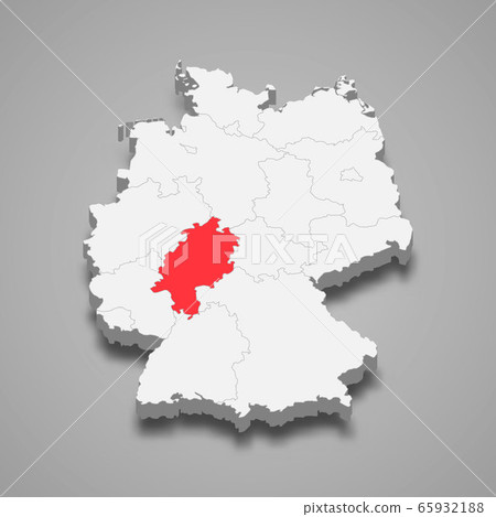 state location within Germany 3d map Template for 65932188