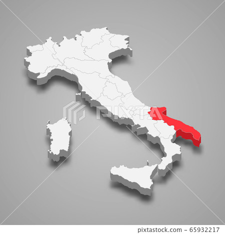 region location within Italy 3d map Template for region location within Italy 3d map Template for 65932217