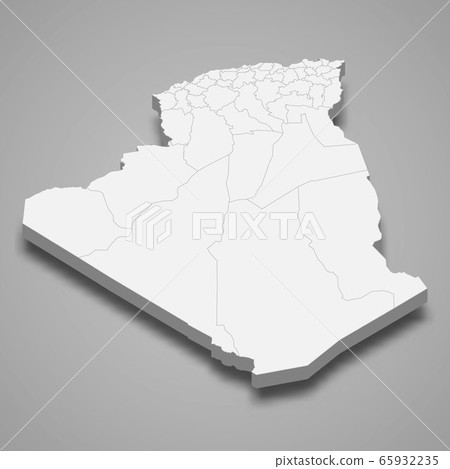 3d map with borders of regions Template for your 3d map with borders of regions Template for your 65932235