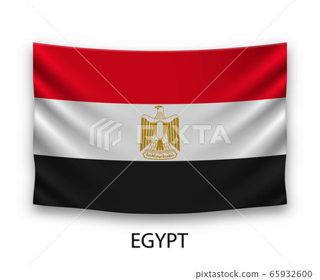 Hanging silk flag Template for your design 65932600