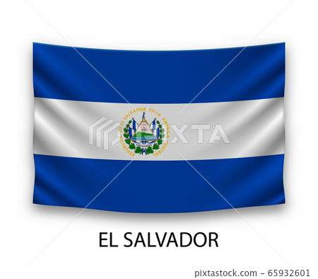 Hanging silk flag Template for your design 65932601