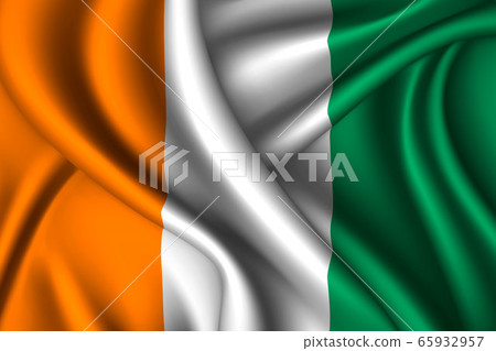 national flag of silk. Template for your design 65932957