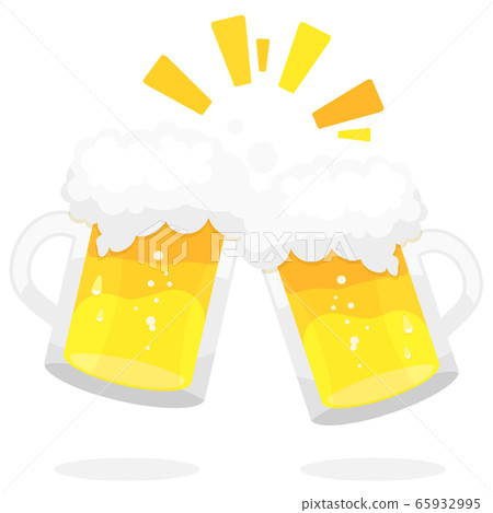 兩杯啤酒吐司圖 65932995