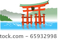 Hiroshima sightseeing Miyajima Itsukushima Shrine color 65932998