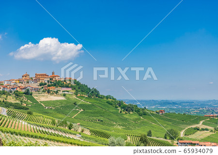 Italy: World Heritage Site "Landscape of the Vineyards of Piedmont" - Langa region where Barolo is located 65934079