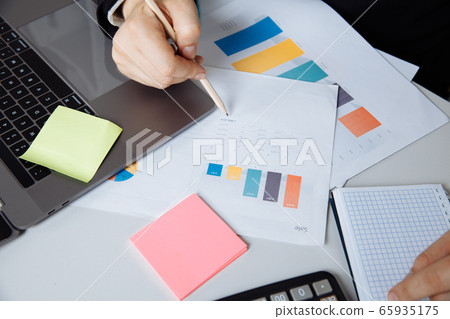 Businessman working with documents on office desk. Business concept. 65935175