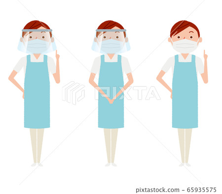 Mask face guard apron man illustration 65935575