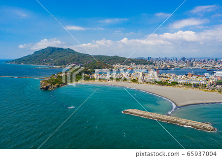 臺灣高雄旗津港灣景色Asia Kaohsiung Qijin Bay Landscape 65937004