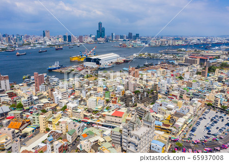 臺灣高雄旗津港灣景色Asia Kaohsiung Qijin Bay Landscape 65937008