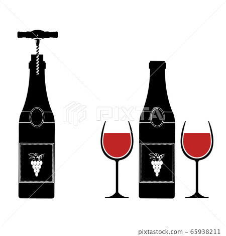 Retro Wood Corkscrew Icon for Opening Wine Bottle Isolated on White Background Retro Wood Corkscrew Icon for Opening Wine Bottle Isolated on White Background 65938211