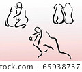 動物寵物療癒線描矢量 65938737