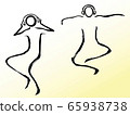 音樂聽舞蹈線描矢量 65938738
