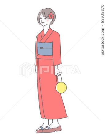 Yukata summer festival fair date modern - Stock Illustration [65938870 ...