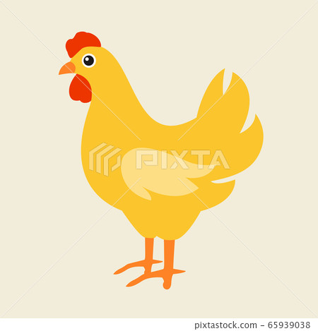 Cute cartoon chicken vector illustration. Cute cartoon chicken vector illustration. 65939038