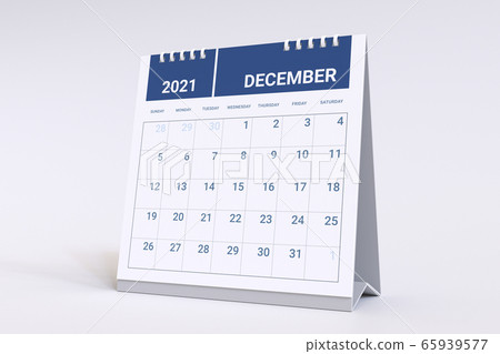 3D Rendering - Calendar for December. 2021 Monthly calendar week starts on sunday. 3D Rendering - Calendar for December. 2021 Monthly calendar week starts on sunday. 65939577