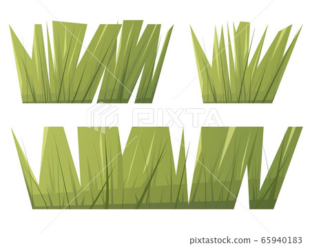 Green grass in flat cartoon style. Vector. Green grass in flat cartoon style. Vector. 65940183