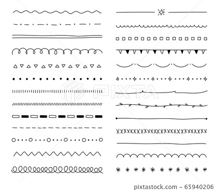 Handwritten line set / fashionable / cute 65940206