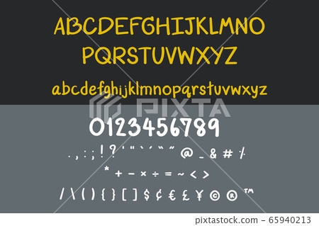 This set is alphabets A-Z, numeral and punctuation 65940213