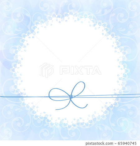 花邊框架_水彩的藍色背景 花邊框架_水彩的藍色背景 65940745