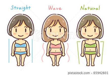 Illustration of skeletal diagnosis (straight wave natural) Illustration of skeletal diagnosis (straight wave natural) 65942601