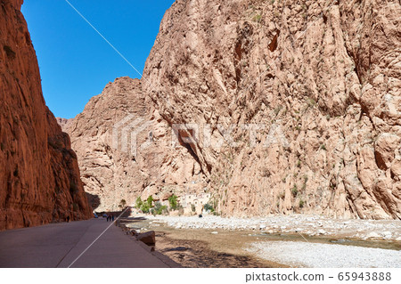 Todra Gorge, a canyon in the High Atlas Mountains in Morocco. 65943888