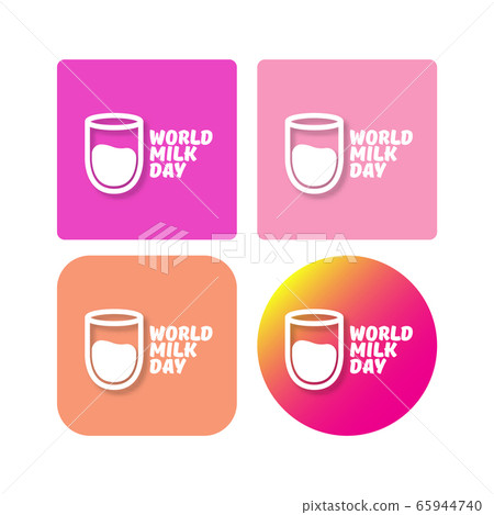 vector world milk day outline style icons set... - Stock Illustration ...