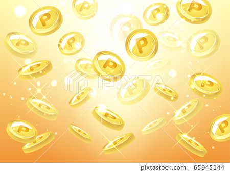 Image material with falling point mark medals 65945144