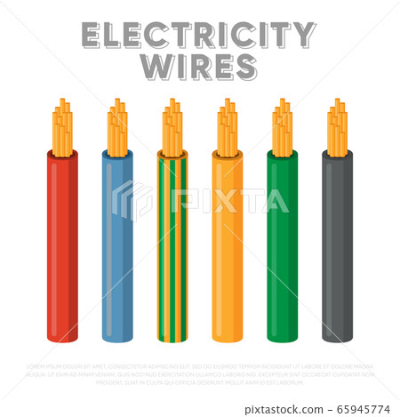 Electricity wires. Multicore industrial cables Electricity wires. Multicore industrial cables 65945774