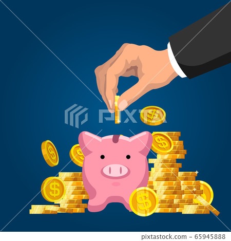 Piggy bank savings. Wealth and investment Piggy bank savings. Wealth and investment 65945888