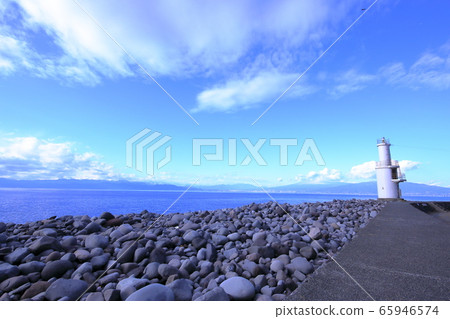 Shizuoka Prefecture Izu Peninsula Summer Sky, Sea and Lighthouse 65946574
