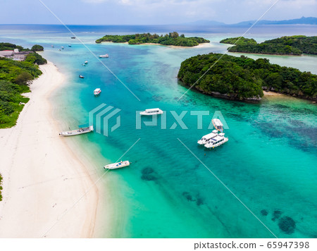 [無人機鳥瞰]石垣風景區，川平灣，無人 65947398