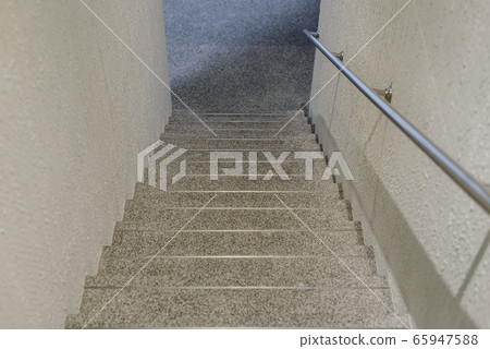 Empty stair with steel railing - Indoor modern 65947588