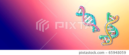 DNA Sequencing theme with cardboard craft drawings DNA Sequencing theme with cardboard craft drawings 65948059