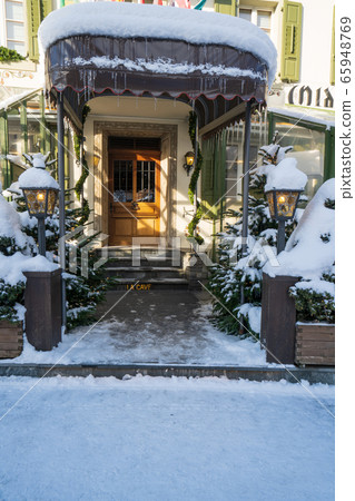 Chalet entrance in Gstaad village 65948769