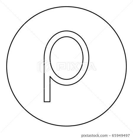 Rho greek symbol small letter lowercase font icon  65949497