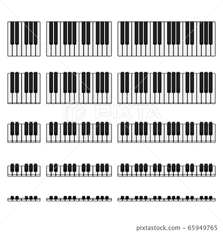Isolated piano keyboard set. Vector illustration. Isolated piano keyboard set. Vector illustration. 65949765