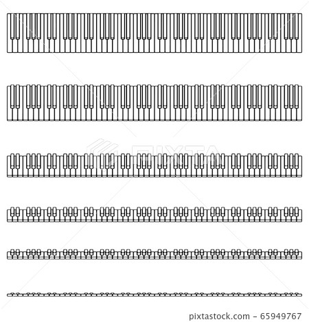 Isolated piano keyboard set. Vector illustration. Isolated piano keyboard set. Vector illustration. 65949767