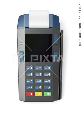 Credit card reader, top view Credit card reader, top view 65951407