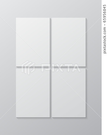 Vector empty collage four frames, images photo 65956845