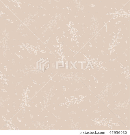 Seamless pattern with hand drawn flowers,... - Stock Illustration ...