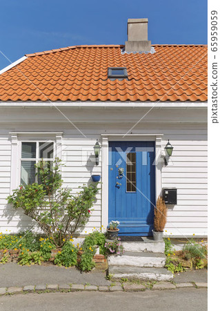 Traditional wooden houses in Gamle, which is a historic area of the city of Stavanger in Rogaland, Norway. 65959059