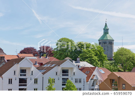 The Valberg tower overlooking town of Stavanger in Norway 65959070