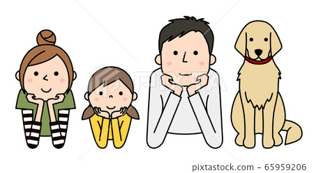 Cheek cane family two generations 65959206