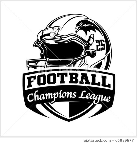 American football school league badge logo Vector Image