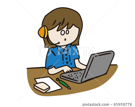 Woman doing telework 65959778