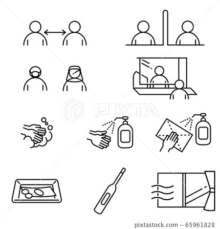 Infection prevention icon Infection prevention icon 65961828