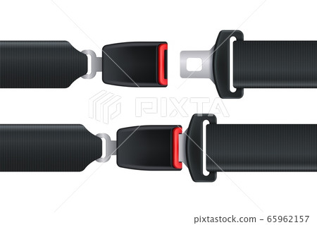 Isolated seatbelt for car or airplane safety Isolated seatbelt for car or airplane safety 65962157