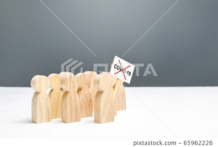 Protesting people calling to stop quarantine prohibitory measures. Growing discontent and financial difficulties for vulnerable populations. Economic crisis. Relaxation of restrictive measures taken. 65962226